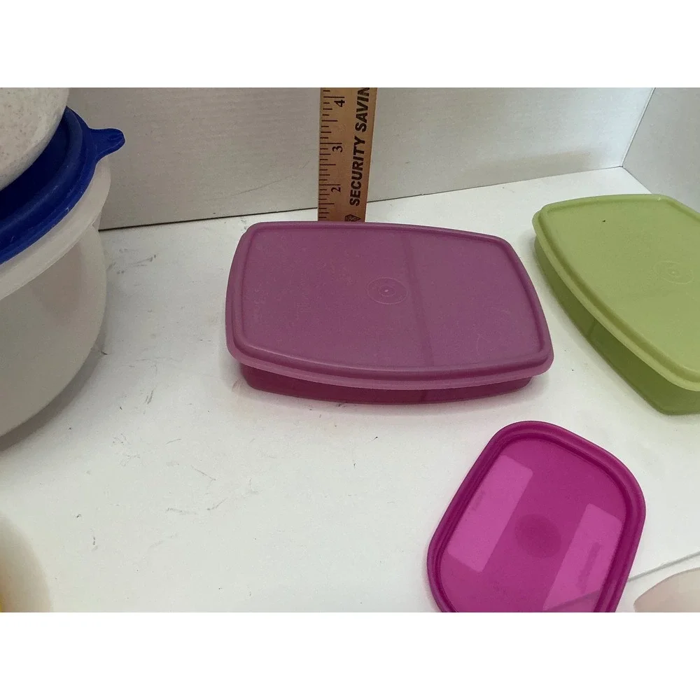 Tupperware Vintage Mixed Lot Food Storage Containers Bowls Lids Multi Color Set